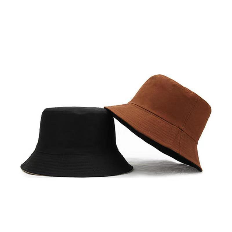 Pot hat cotton double-sided fisherman hat embroidery printing logo advertising hat factory spot wholesale double-sided printing