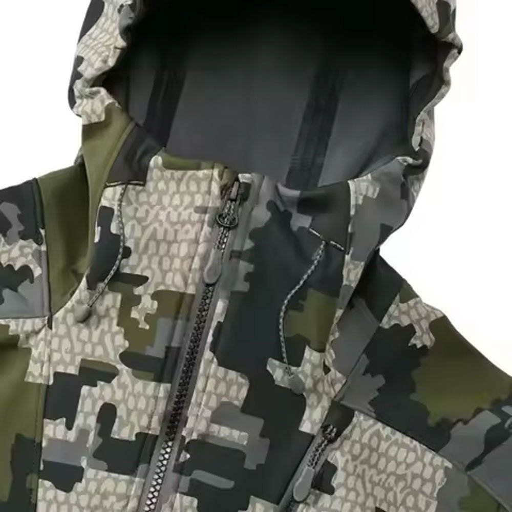 Custom High Quality Hooded Men's Tactical Camo Jacket Woodland Inspired Hiking And Outdoor Men's Camouflage Windproof Jackets