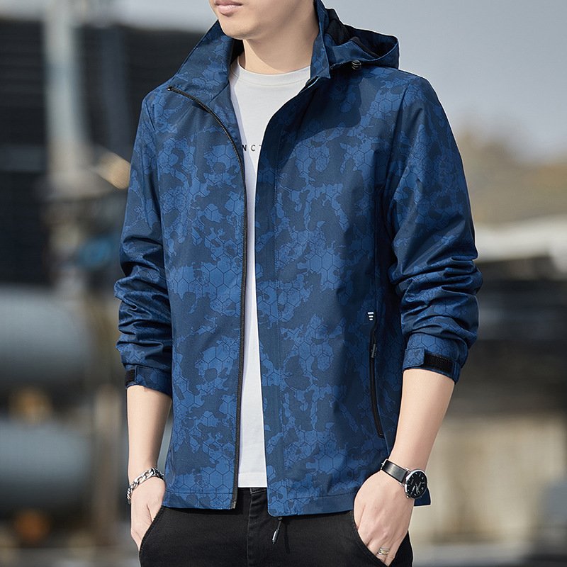 Hooded Men Coats Casual Windproof Clothing Trendy Outerwear Motorcycle Hiking Suit Male Jackets Versatile Autumn Winter