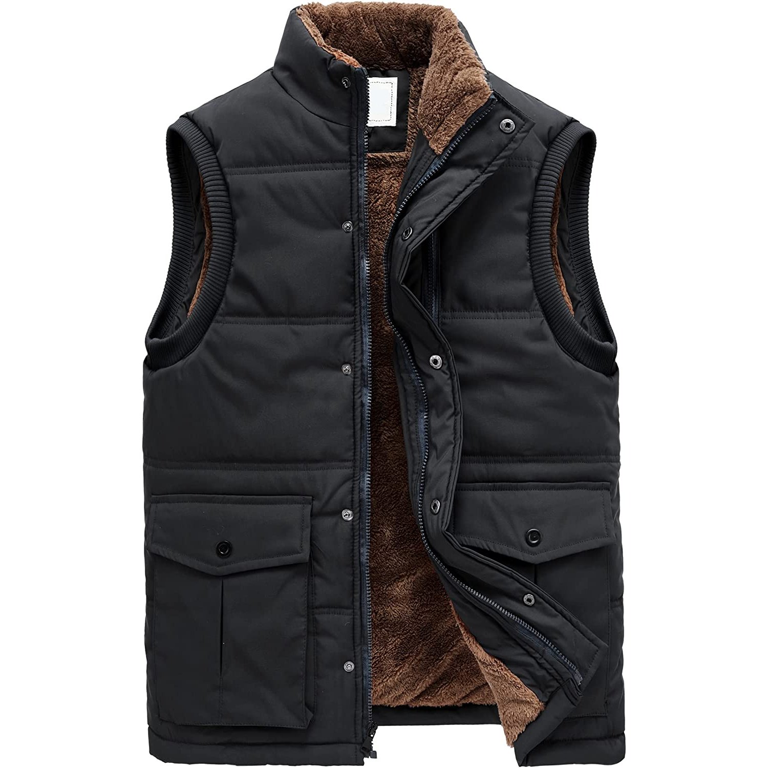 Custom Canvas Fishing Hiking Journalist Hunting Camera Man Sleeveless Vest Men's Multi Pockets Waistcoat Utility Travel Vest