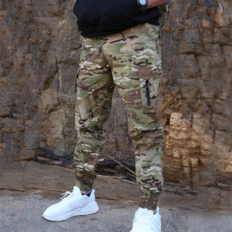 LH Men's Waterproof Rib Stop Tactical Pants Fans Combat Hiking Hunting Multi Pockets Worker Cargo Pant Trousers