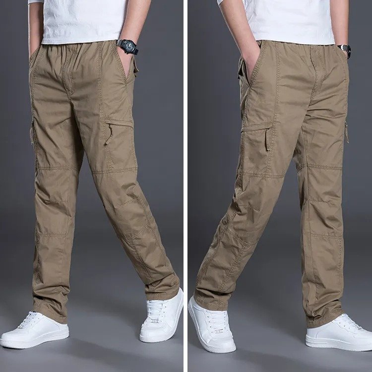 Unisex Mid-Waist Slim Fit Canvas Cargo Pants Cheap Price Men's Youth Casual Trousers Outdoor Work Hiking Washed Flat Front Style