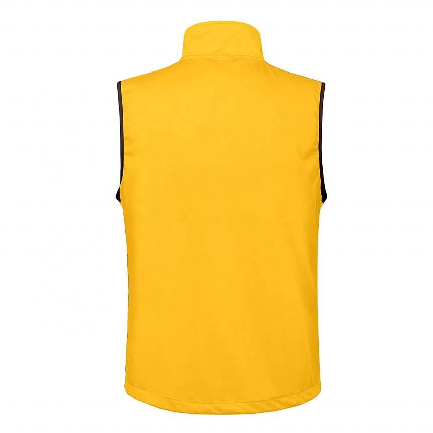 Custom Men's Lightweight Softshell Golf Vest Windproof Waterproof Sleeveless Hiking Jacket Breathable Waistcoat for Running