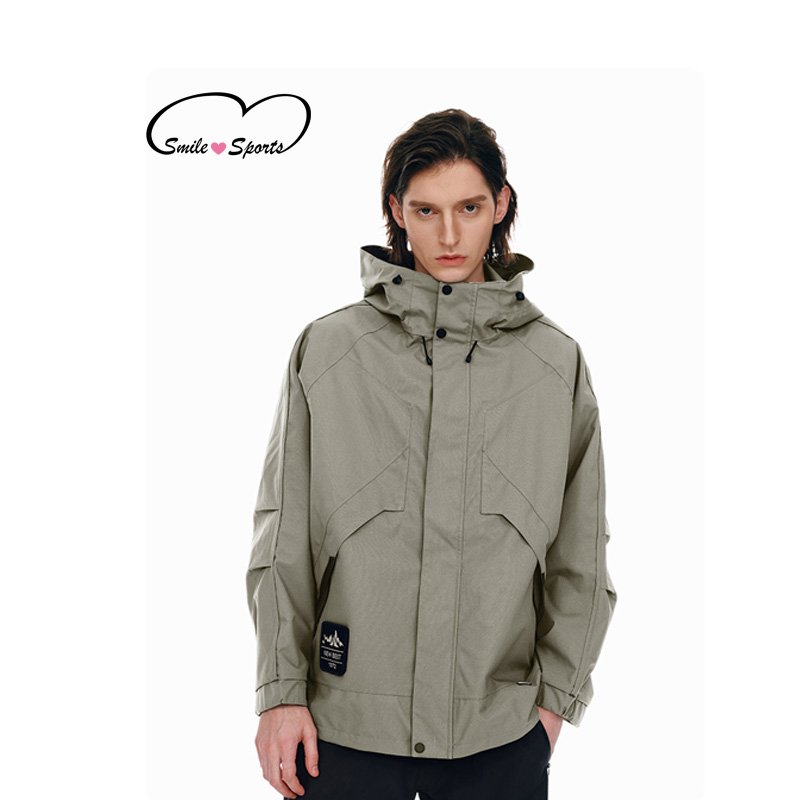 Spot unisex models autumn winter hooded two-piece windproof waterproof jackets for hiking camping