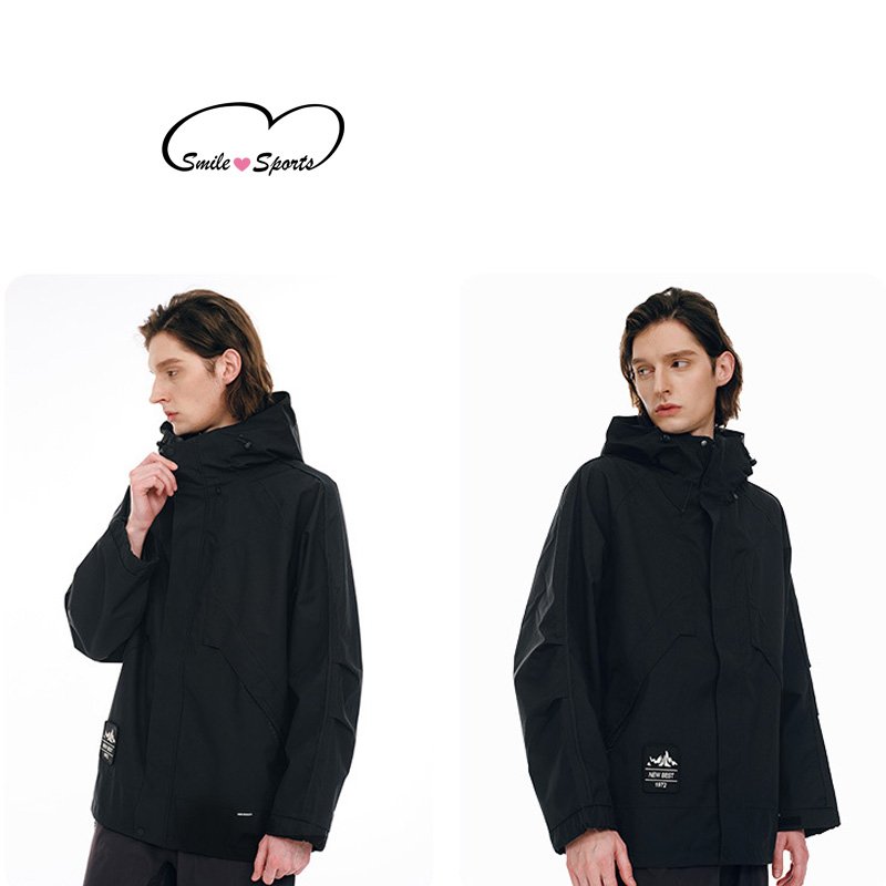 Spot unisex models autumn winter hooded two-piece windproof waterproof jackets for hiking camping