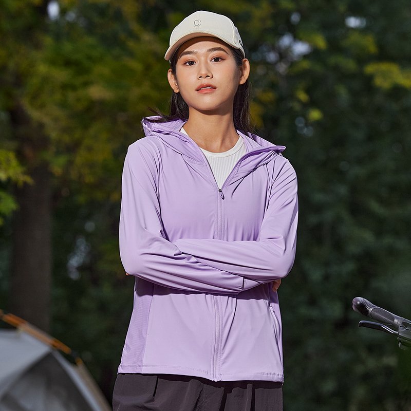 Sunscreen Clothing UPF100+ Sun Protection Fishing Long Sleeve Anti UV Jacket Rashguard Outdoor Ice Silk Hoodie Jacket For Women