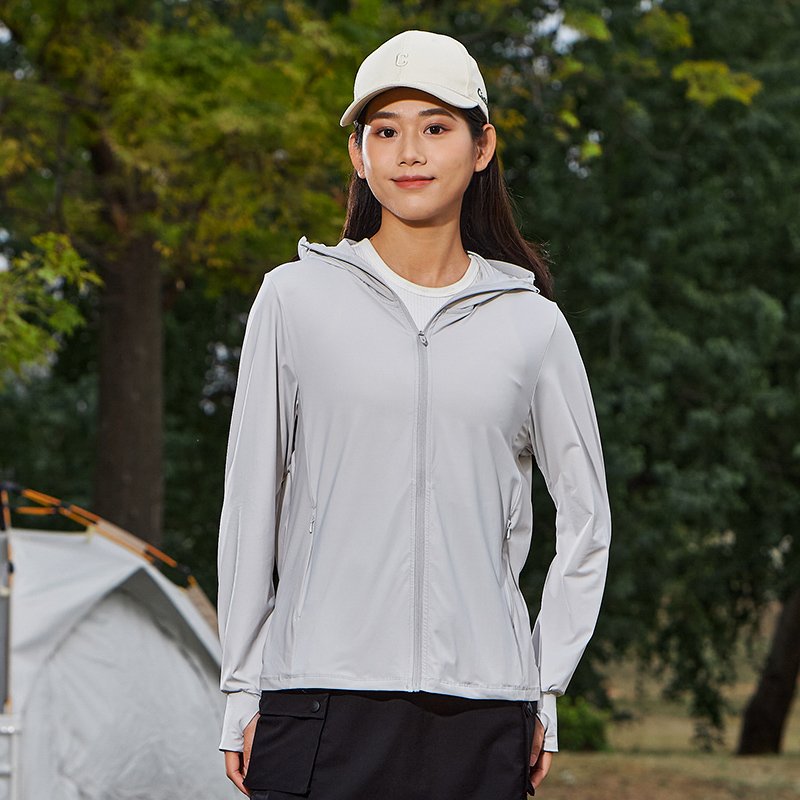 Sunscreen Clothing UPF100+ Sun Protection Fishing Long Sleeve Anti UV Jacket Rashguard Outdoor Ice Silk Hoodie Jacket For Women