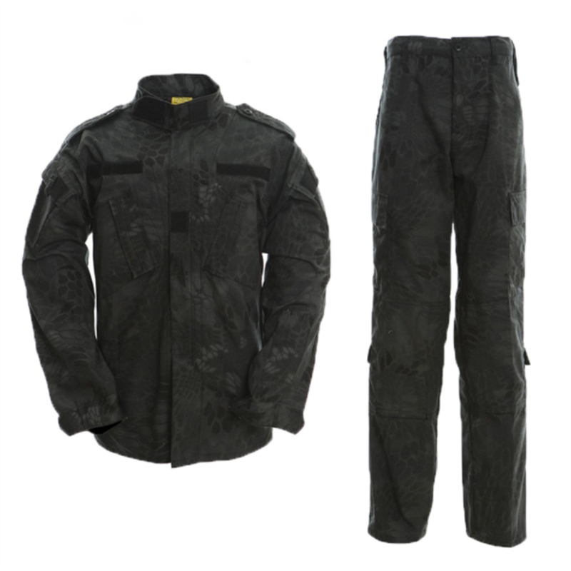 Training ACU Uniform Jungle German Camouflage Pants Clothing Suit black tactical uniform set for security guards