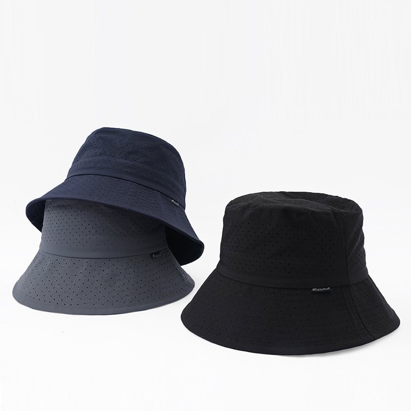 Summer Outdoor Packable Bucket Hat with Laser Perforated Mesh Breathable Hiking Fishing Cap Lightweight Quick Dry Fisherman Hat