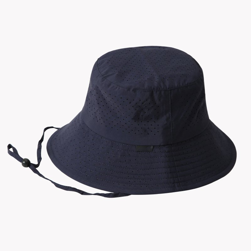 Summer Outdoor Packable Bucket Hat with Laser Perforated Mesh Breathable Hiking Fishing Cap Lightweight Quick Dry Fisherman Hat