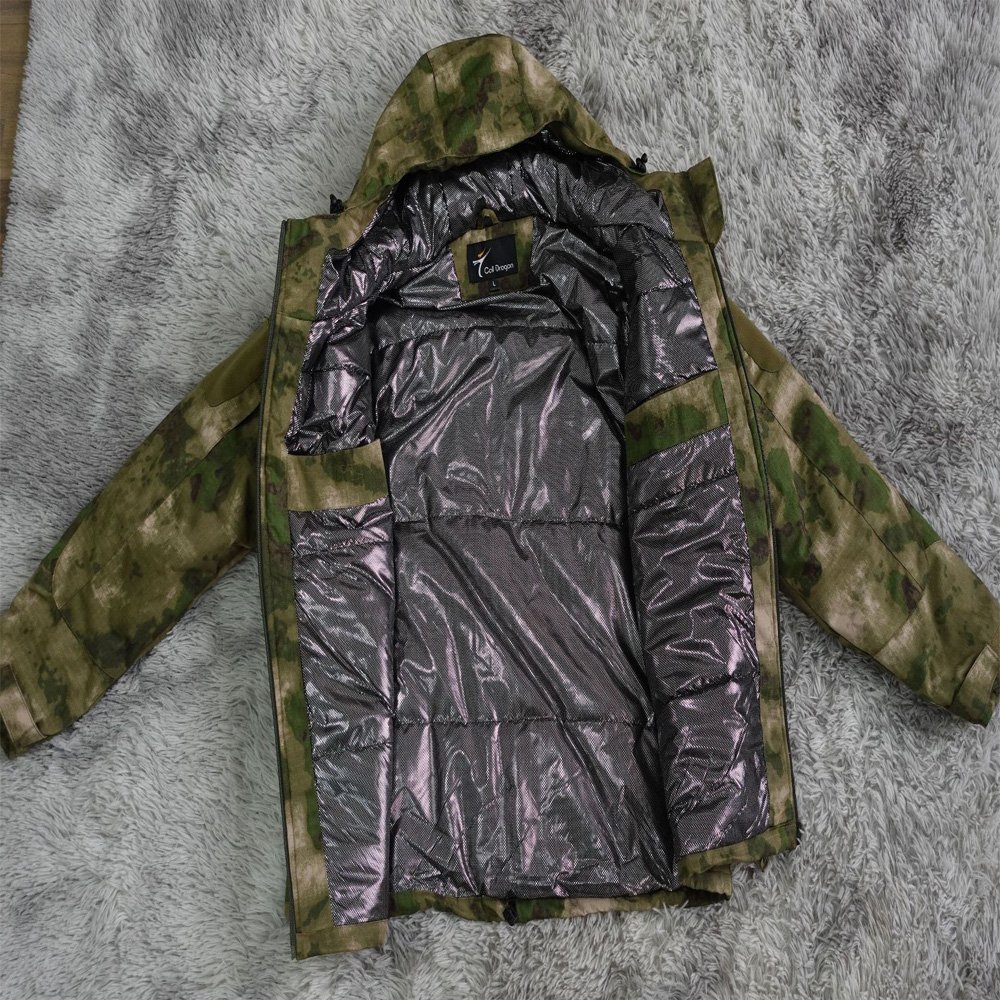 Men's Hunting M65 Tactical Jacket Waterproof Softshell Fleece Lined Cotton Clothing Camouflage Outdoor Hiking Fishing Coat