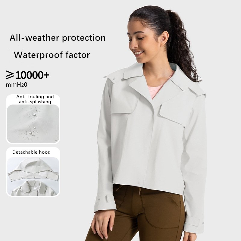 Xsunwing Wholesale Factory Outdoor hooded Coat Waterproof Windproof Warm women hardshell Hiking Jacket detachable hat WDQ045