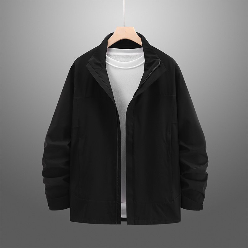 Outdoor Single Layer Windproof Hiking Mountaineering Hard Shell Waterproof Jacket 2024 Winter Unisex Stand 100% Polyester Adults