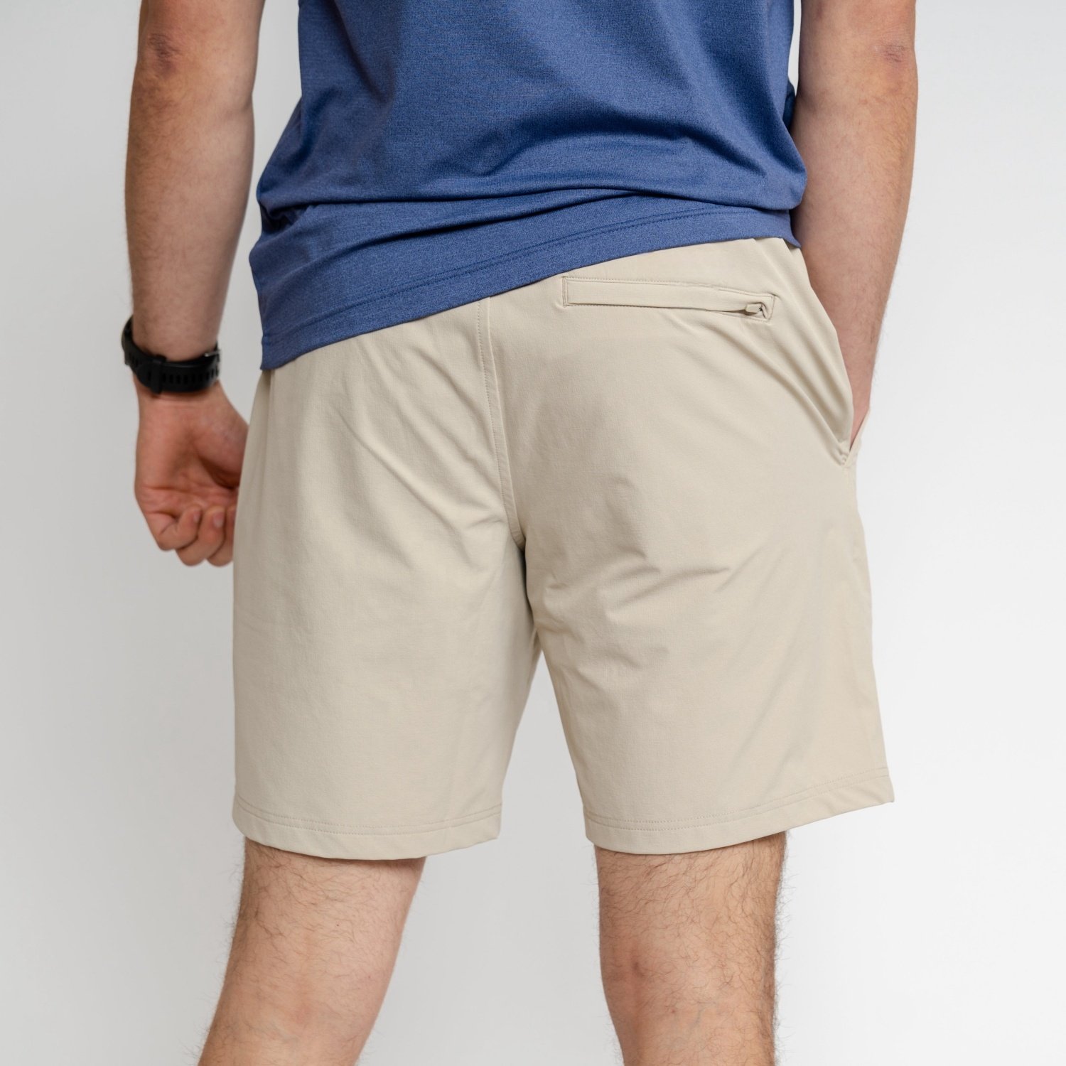 100% Polyester 6 pocket cargo shorts men half pants 8 inch elastic stretch hiking golf apparel shorts for men