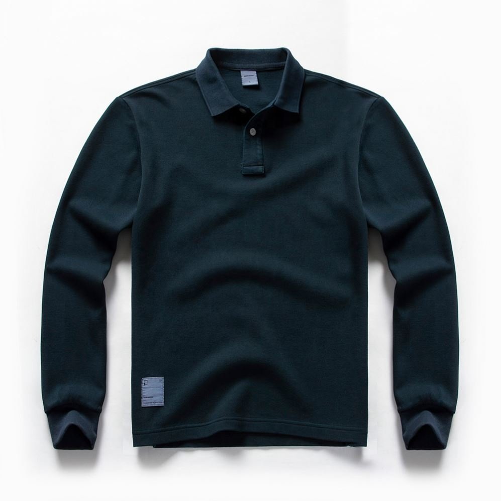 New Long Sleeve Men'S Polo Shirt Breathable T Shirt Polos Hiking Long Sleeve Polo T Shirt