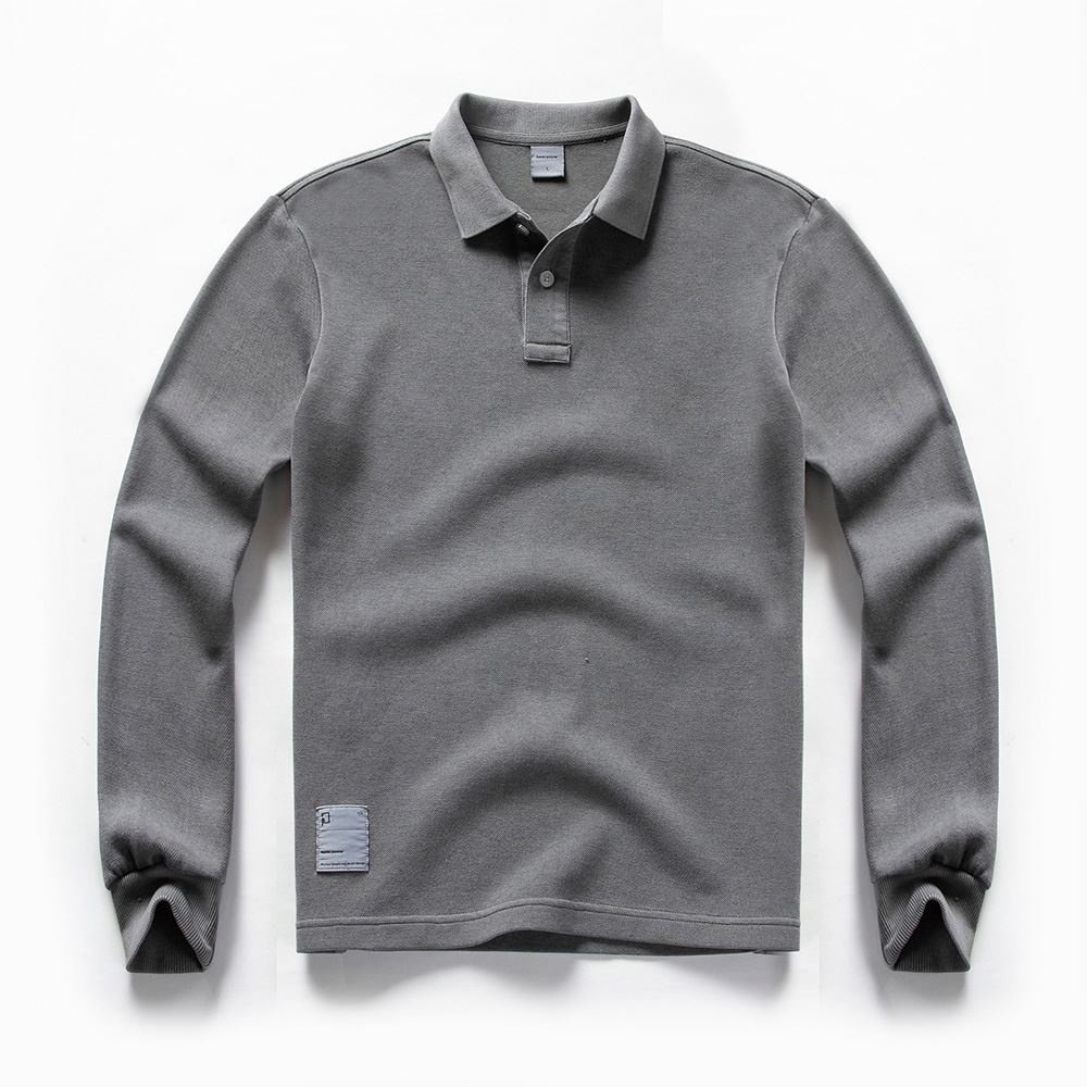New Long Sleeve Men'S Polo Shirt Breathable T Shirt Polos Hiking Long Sleeve Polo T Shirt