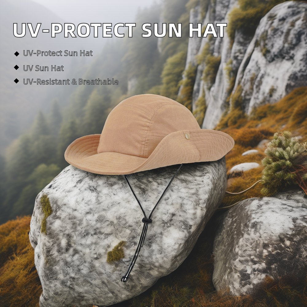 Men's and Women's Bucket Hat for Hiking Beach Fishing Summer Safari UV Protection Foldable Plain Sports Cap-Outdoor Sun Hat