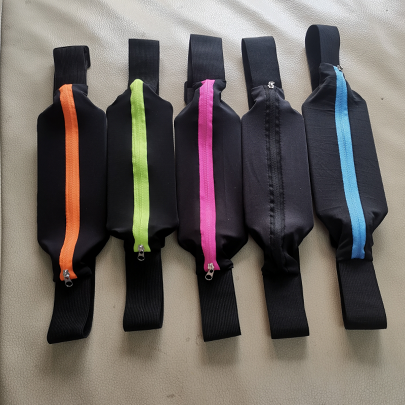 Multi-purpose outdoor exercise waistbags for men and women with invisible little belts against theft of cell phone keys, and for a walk outside