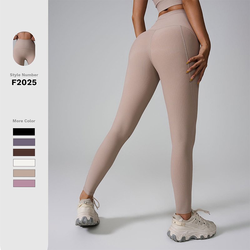 Hot Sale Women Nude Color Sport Leggings Seamless High Waisted Butt Lifting Yoga Pants High Elastic Sports Fitness Yoga Leggings