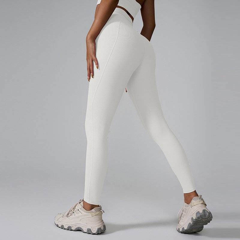 Hot Sale Women Nude Color Sport Leggings Seamless High Waisted Butt Lifting Yoga Pants High Elastic Sports Fitness Yoga Leggings