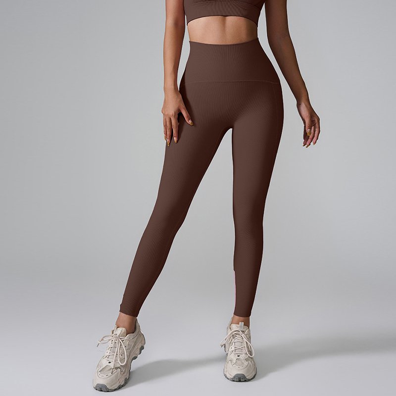 Hot Sale Women Nude Color Sport Leggings Seamless High Waisted Butt Lifting Yoga Pants High Elastic Sports Fitness Yoga Leggings