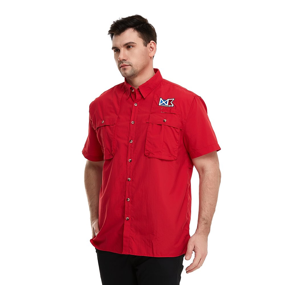 Summer Plus Size Short Sleeve Men Shirts Uv Protection Upf 50+ Quick Dry Outdoor Work Hunting Fishing Shirt Back With Vented