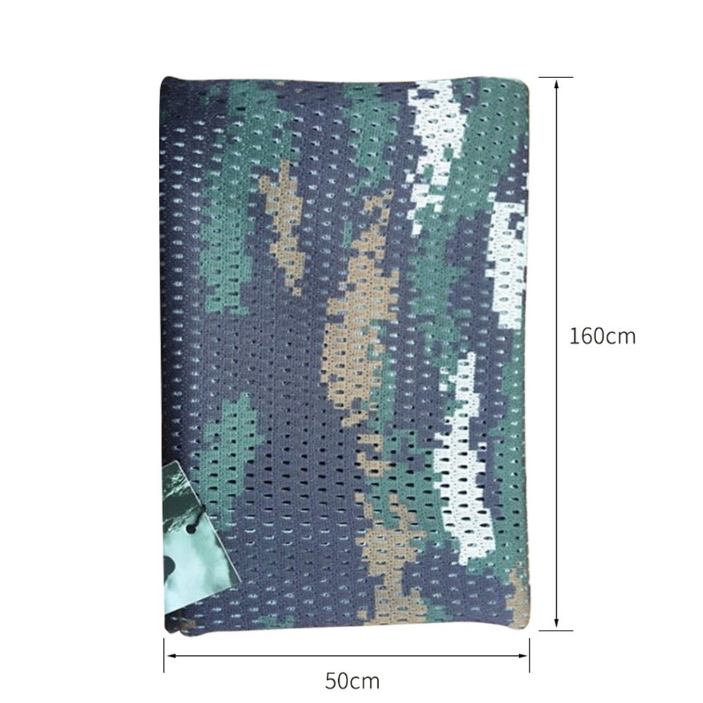 Tactical Multi-Purpose Scarf Breathable Mesh Camouflage Headband for Outdoor Cycling Hiking Clothing 160*50CM