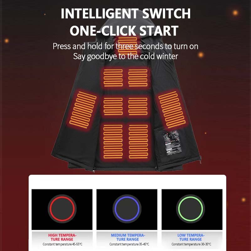 Unisex Usb Battery Heated Jacket Lightweight 3 Gear Temperature Control Electric Heating Vest Jacket Heating Clothing For Winter