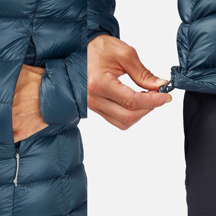 Xianghong CONMR premium hot sales winter clothing for outdoor trekking life men custom black shiny down puffer jacket