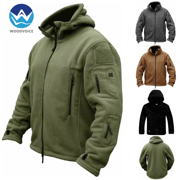 High Quality Men's Jackets Autumn Fleece Full Zip Plus Size Coats Outdoor Climbing Wear Hoodie