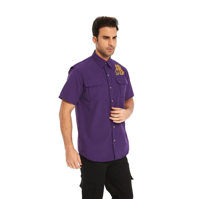 Men's UV UPF 50+ Sun Protection Soild Anti-Static Waterproof Breathable Fast Dry Hiking Fishing Long Sleeve Shirts