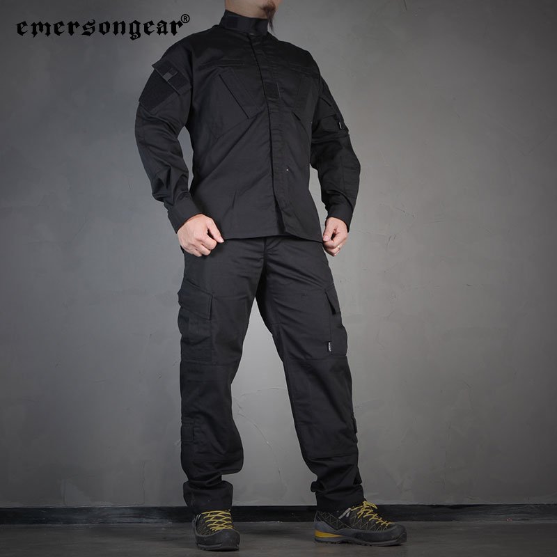 Emersongear BDU Camouflage Uniforme Tactico Combat Uniform Clothing Set Black Tactical Uniform Suit for Men