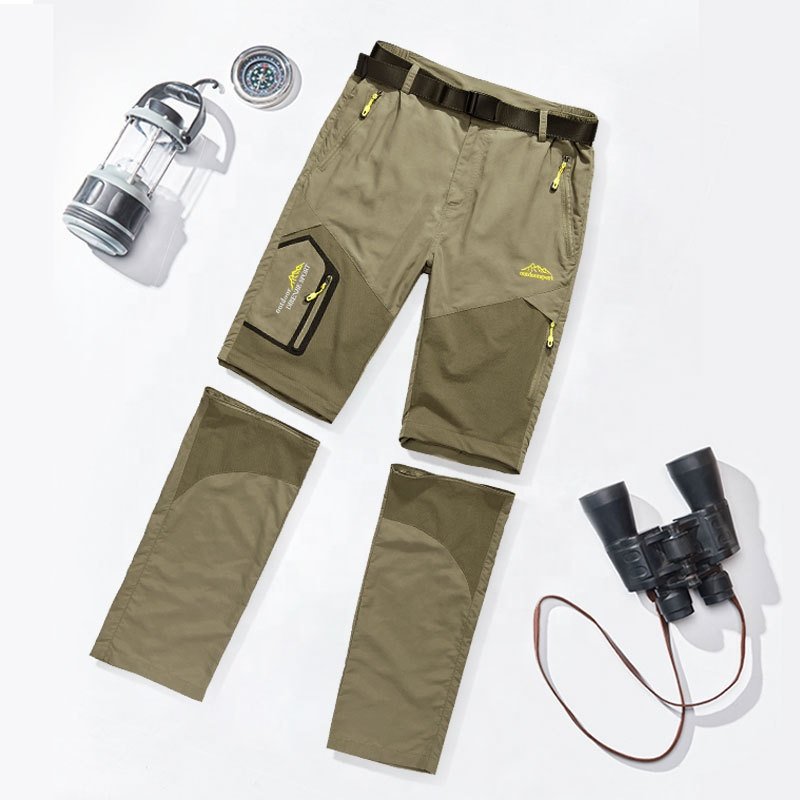 Sport stretch cargo Fishing Trekking Camping climbing trousers outdoor hiking pants ultralight men detachable pants