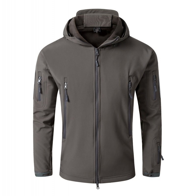 Men's Outdoor Tactical Jacket Camouflage Waterproof Softshell Hoody Hiking Camping Jacket Coat Cargoes Jacket