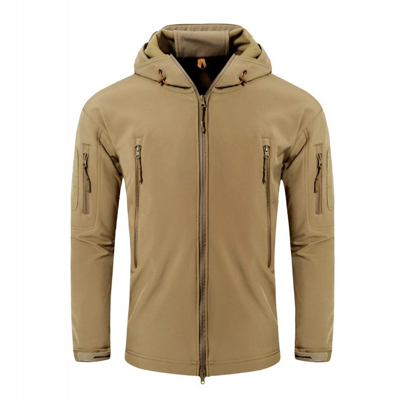 Men's Outdoor Tactical Jacket Camouflage Waterproof Softshell Hoody Hiking Camping Jacket Coat Cargoes Jacket