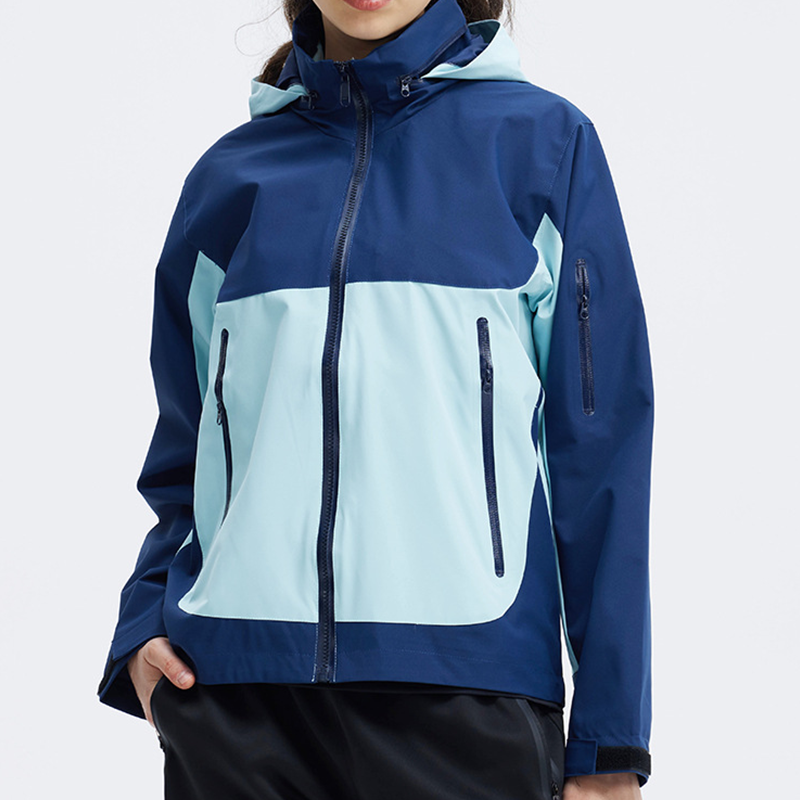 Outdoor sports color matching jacket coat waterproof windproof scratch-proof mountaineering clothing cycling hoodie jacket