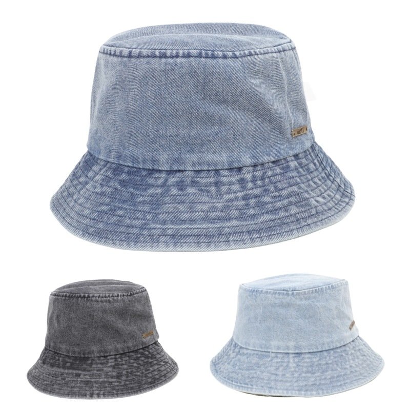 Cowboy fisherman hat female Korean wash fashion retro pot hat outdoor casual face small sunscreen visor