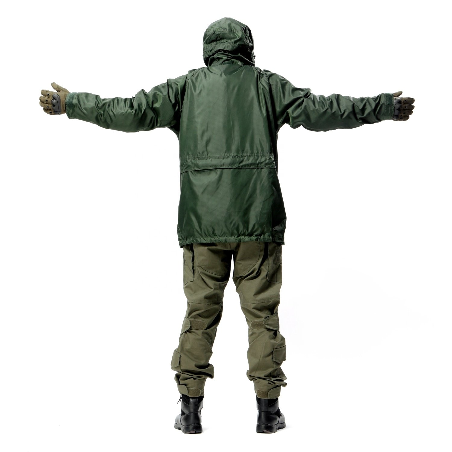 Field Wear for Men Waterproof Pullover Lightweight Hooded Windbreaker Patrol Shell Waterproof Jacket Tactical Raincoat