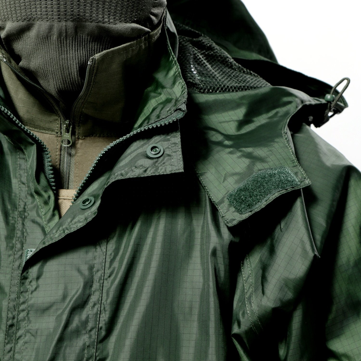 Field Wear for Men Waterproof Pullover Lightweight Hooded Windbreaker Patrol Shell Waterproof Jacket Tactical Raincoat