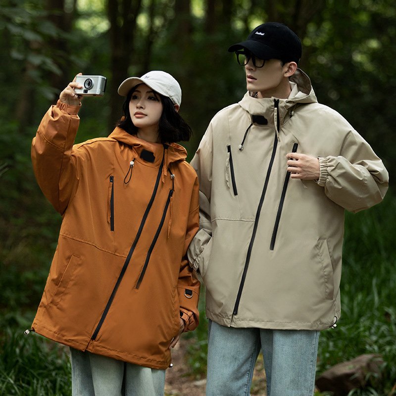 Outdoor Mountaineering Hiking Jackets Men Women Spring Autumn Loose Size Casual Jacket Windproof Couple Mountaineering Suit