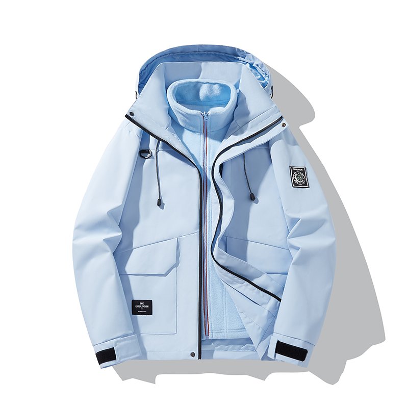 3 in 1 European Size Waterproof Windbreaker Coats for Outdoor Activities for Mountain Climbing and Hiking Windproof Jacket