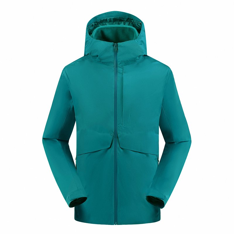 Custom Outdoor 3 In 1 Winter Jacket Unisex Removable Fleece Coat Hiking Waterproof Breathable Warm Hooded Snowboard Clothing
