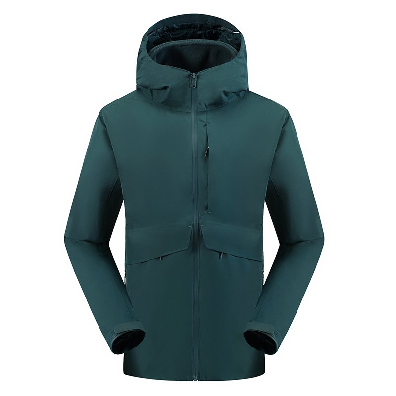 Custom Outdoor 3 In 1 Winter Jacket Unisex Removable Fleece Coat Hiking Waterproof Breathable Warm Hooded Snowboard Clothing