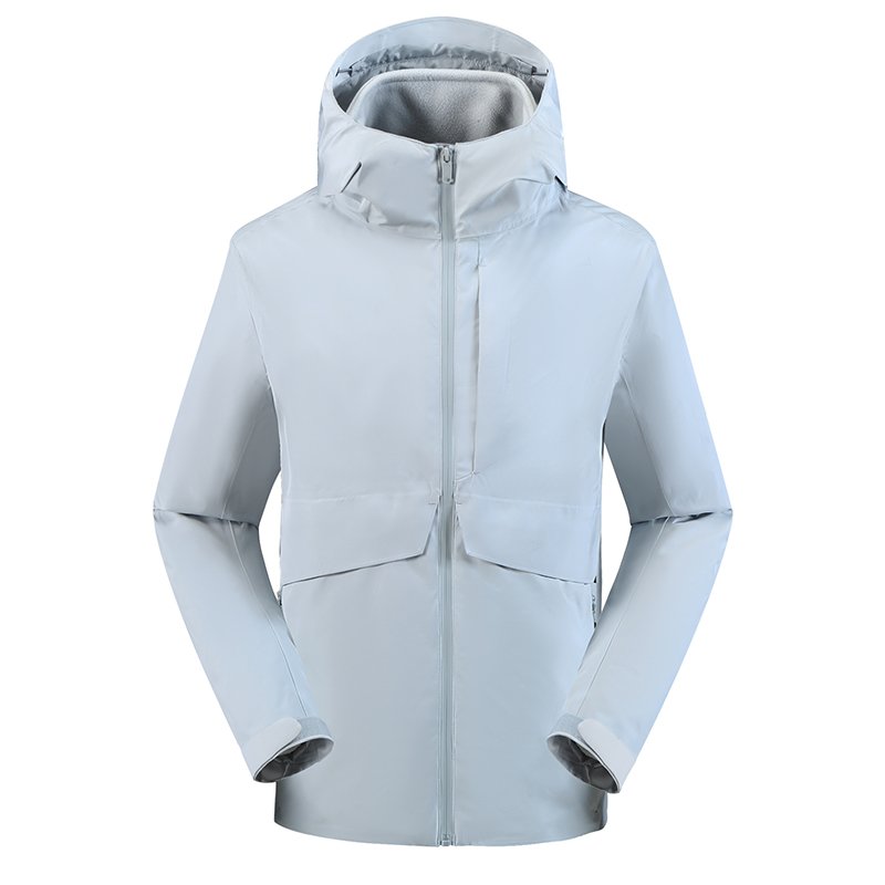 Custom Outdoor 3 In 1 Winter Jacket Unisex Removable Fleece Coat Hiking Waterproof Breathable Warm Hooded Snowboard Clothing