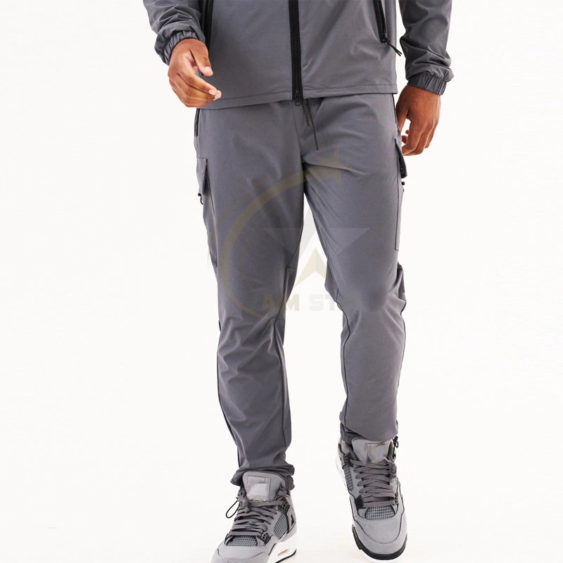 OEM Custom Polyester Nylon Zipper Two Pieces Jogger Sweatsuits Tracksuit Windbreaker Set for Men