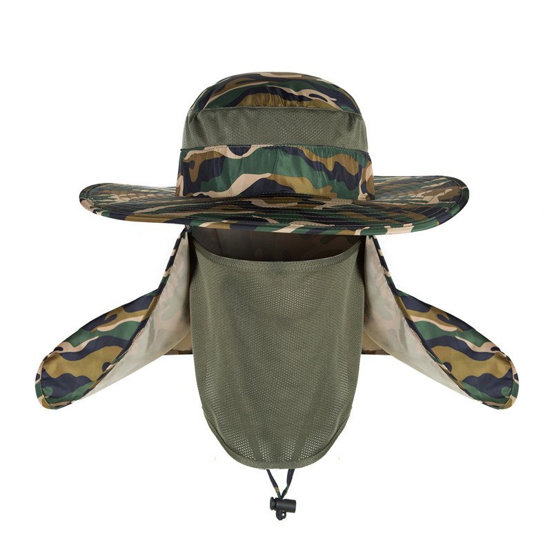Hot Selling Custom Sun Protection Large Brim Bucker Hat Cap Unisex Solid Fishing Hat For Spring And Summer