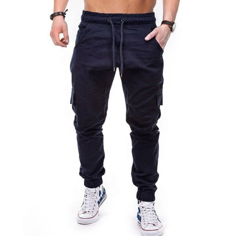 Men's Retro Cargo Trousers Combats Work Loose Workwear Pants Outdoor Hiking Casual Cotton Pants pantalon cargo pantalon