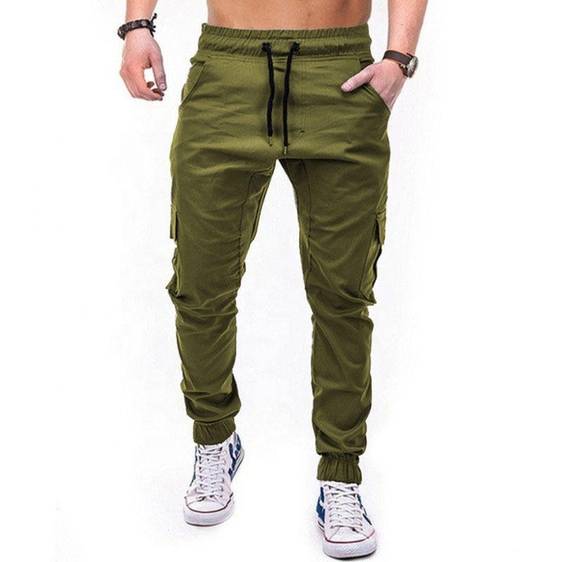 Men's Retro Cargo Trousers Combats Work Loose Workwear Pants Outdoor Hiking Casual Cotton Pants pantalon cargo pantalon