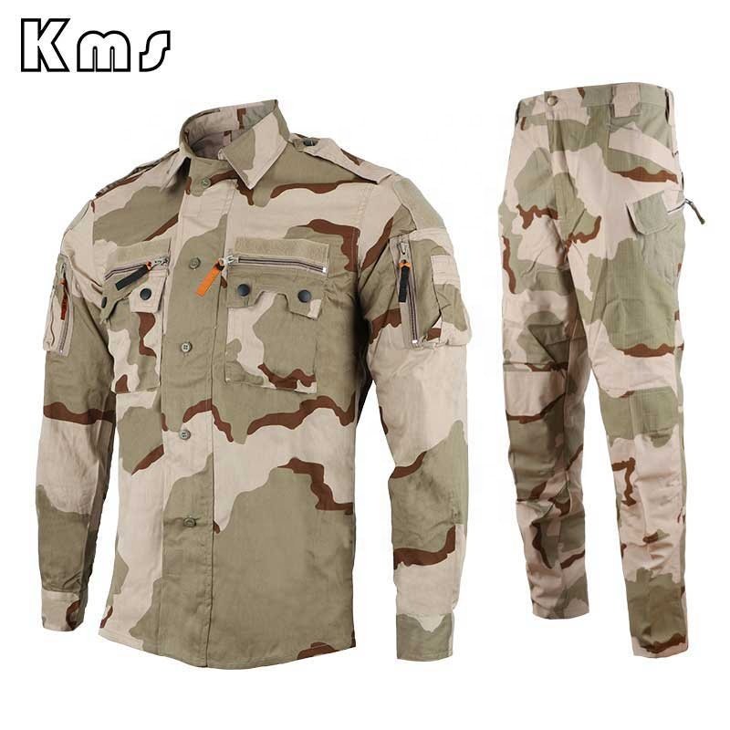 KMS Ready To Ship Wholesale Desert Camouflage Sport Clothes Outdoor Tactical Combat Clothing Uniform For Training/Hunting