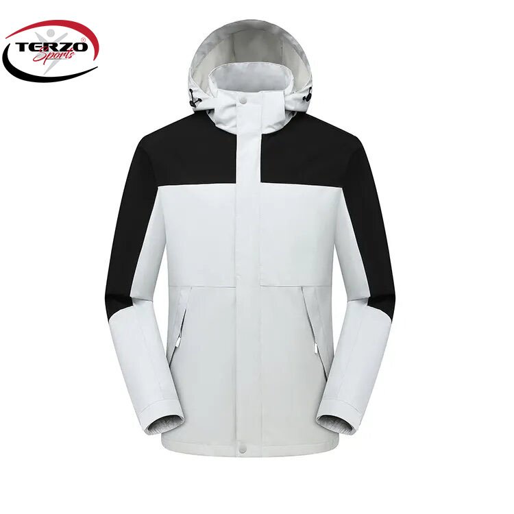 New Style Men's Casual Jacket Lightweight Soft Shell Hiking Wear Outdoor Windbreaker with Woolen Fabric None Closure